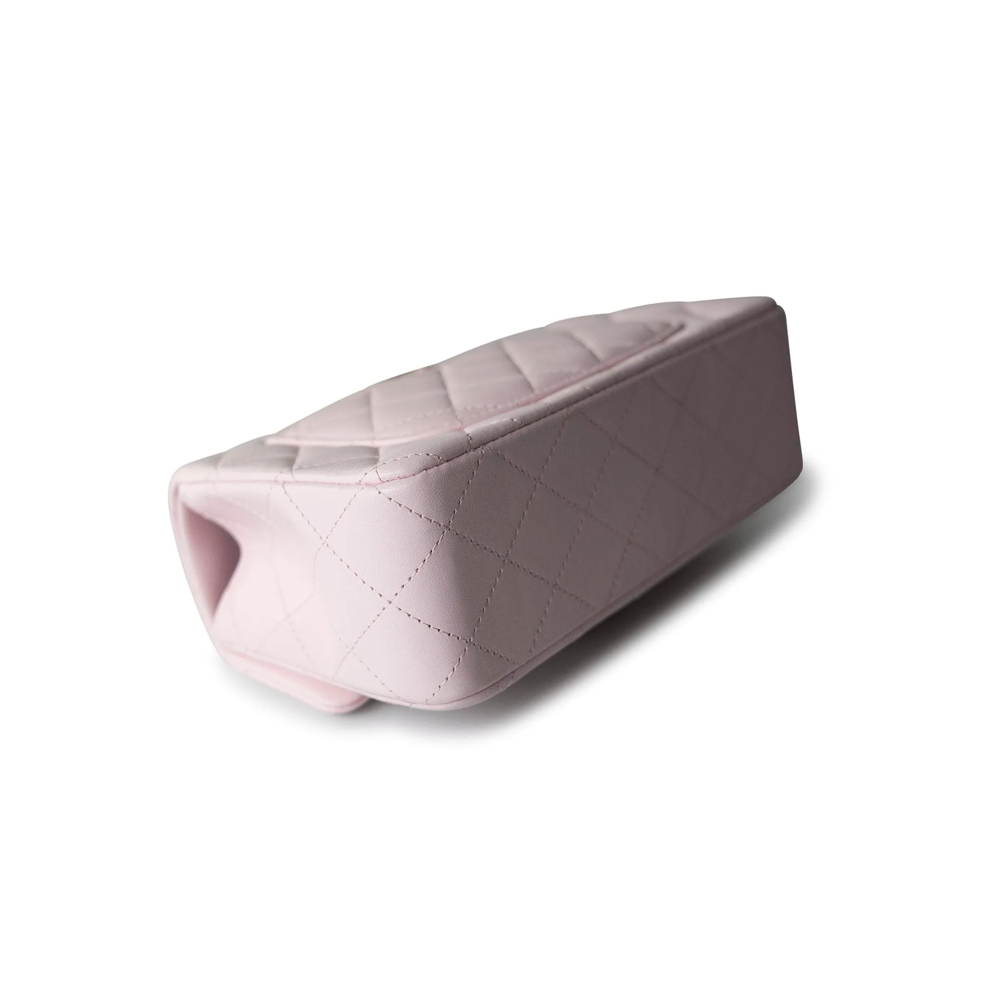 22P Light Pink Mini Top Handle Lambskin Quilted Light Gold Hardware