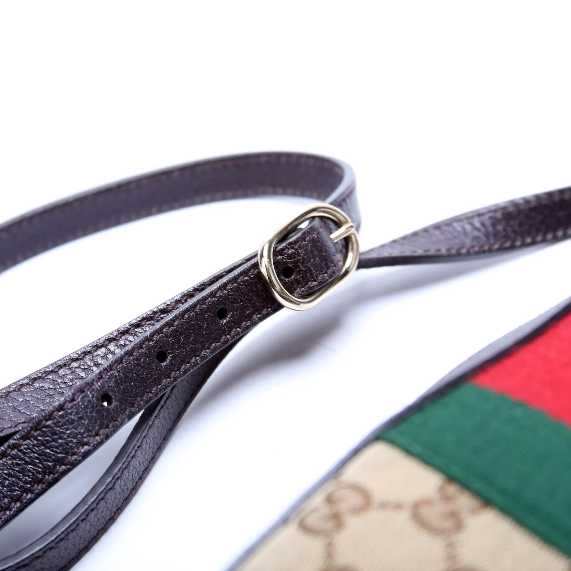 412008 GG Canvas Bee Camera Bag Brown