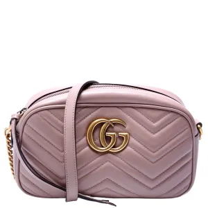 447632 Marmont Small Leather Camera Nude