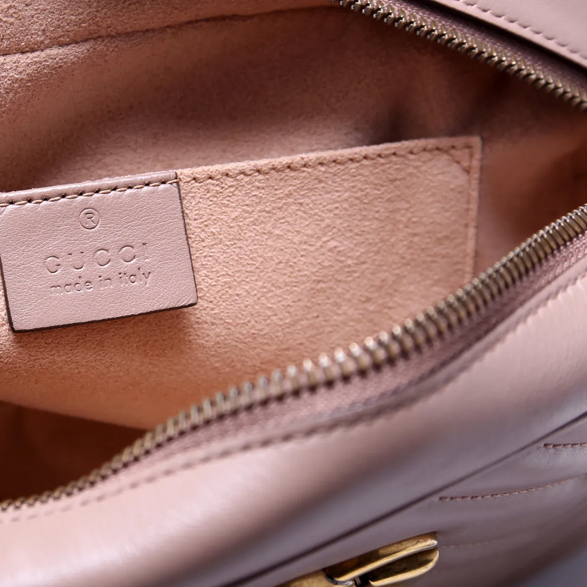 447632 Marmont Small Leather Camera Nude