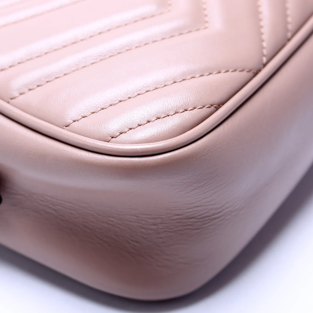 447632 Marmont Small Leather Camera Nude