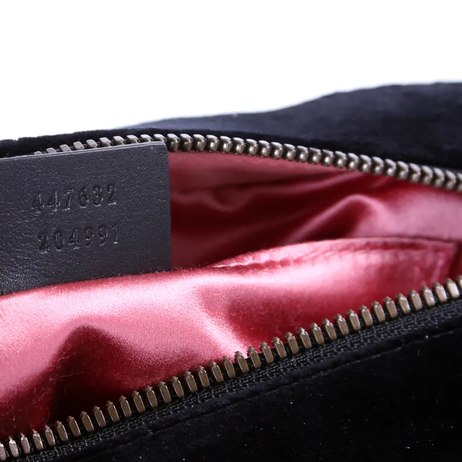 447632 Marmont Small Velvet Camera Bag Black