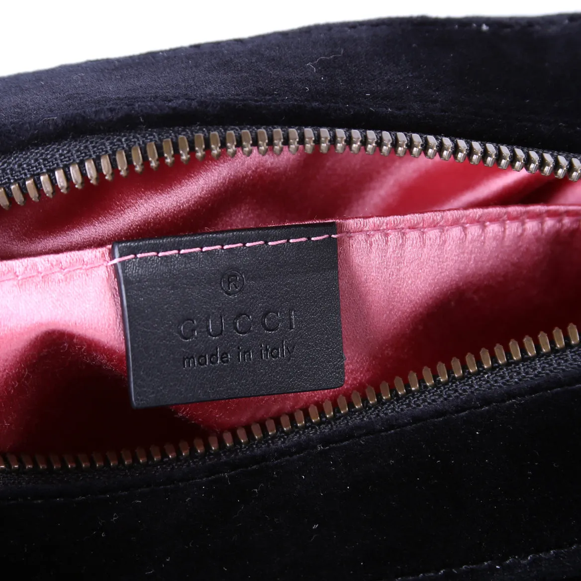 447632 Marmont Small Velvet Camera Bag Black