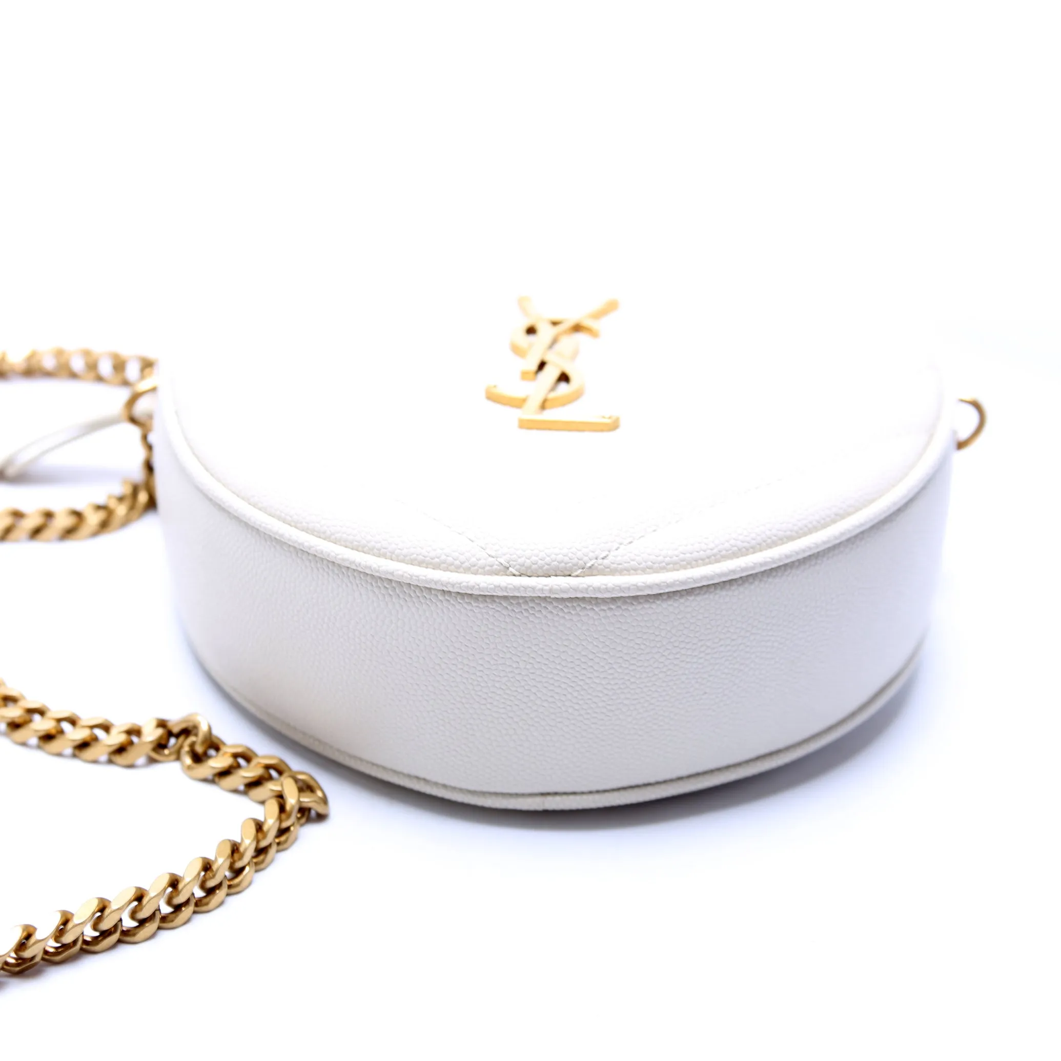 610436 Grain De Poudre Round Camera Bag White