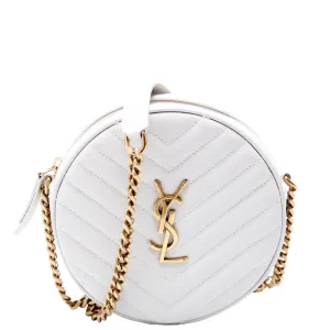 610436 Grain De Poudre Round Camera Bag White