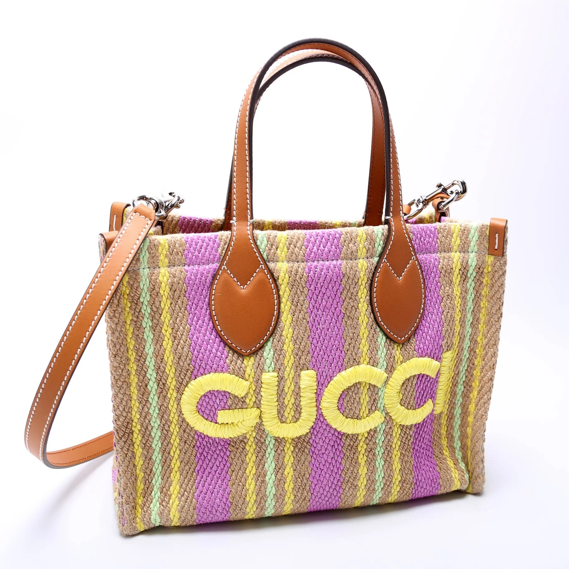 779670 Jute Tote Small Multicolor/Brown