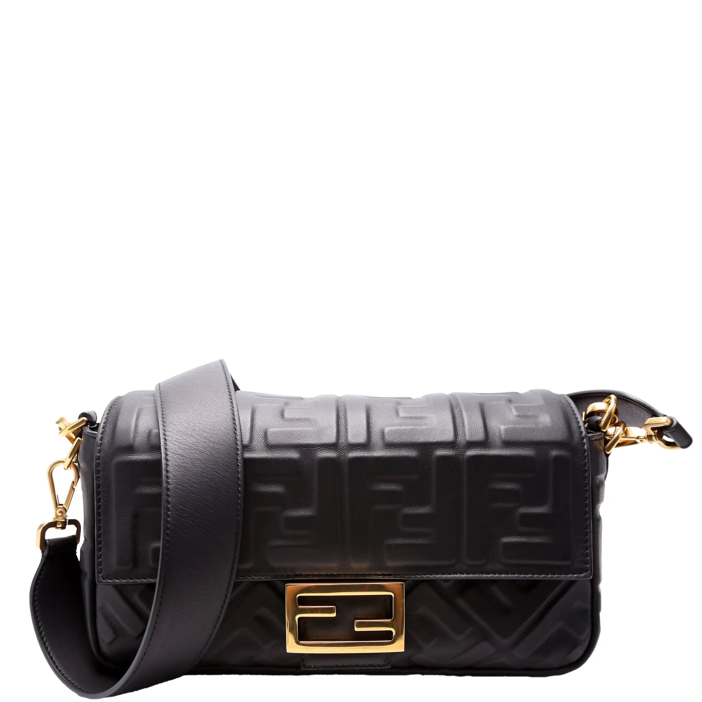 8BR600 Baguette FF Embossed Nappa Black