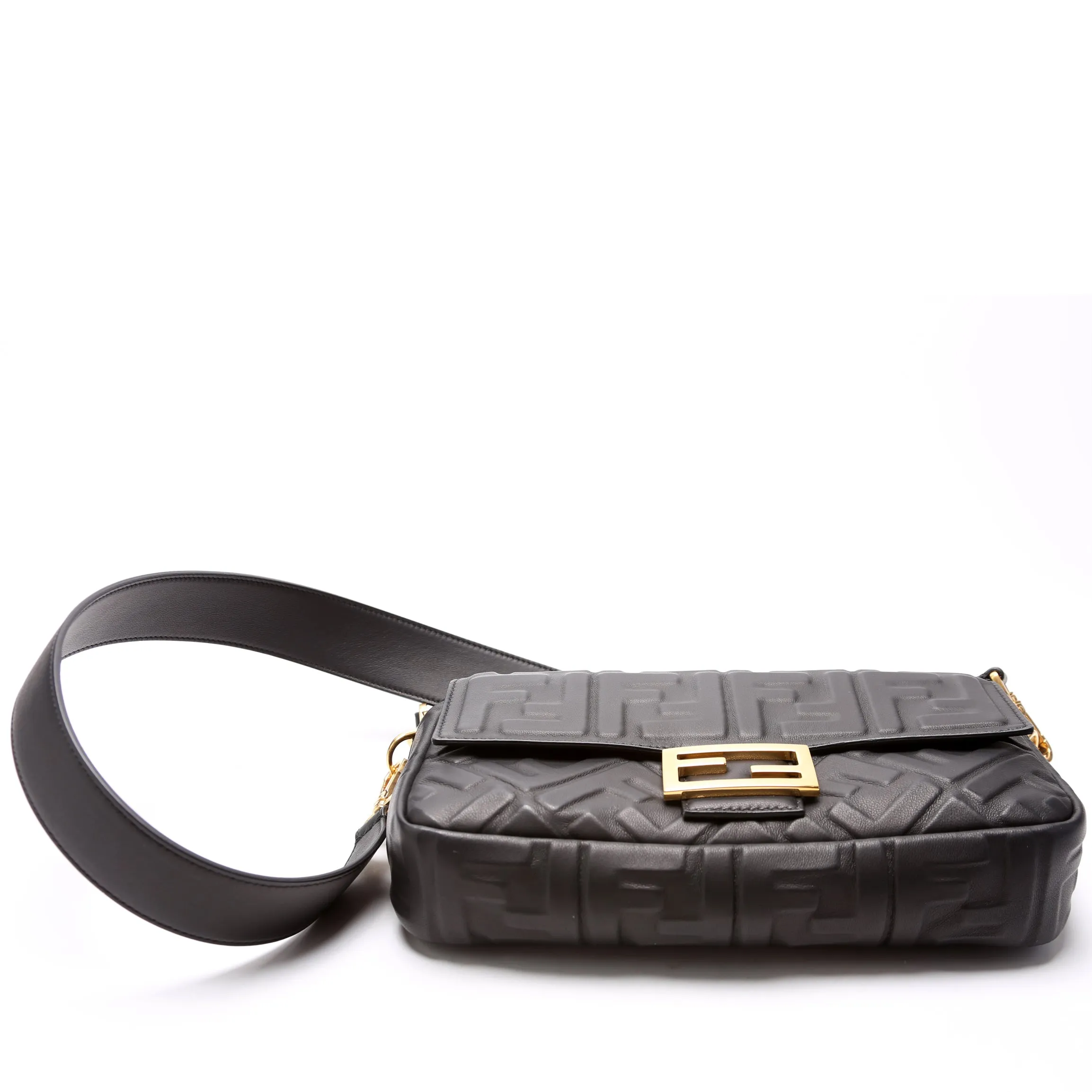 8BR600 Baguette FF Embossed Nappa Black