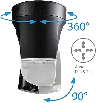 Amaryllo Ares Biometric 360 Auto Tracking Outdoor PTZ Wi-Fi/Ethernet Security Camera with Face Recognition, Support Fire Warning, Support Person Vehicle Pet Detection, IP66, 1080p FHD, Night Vision