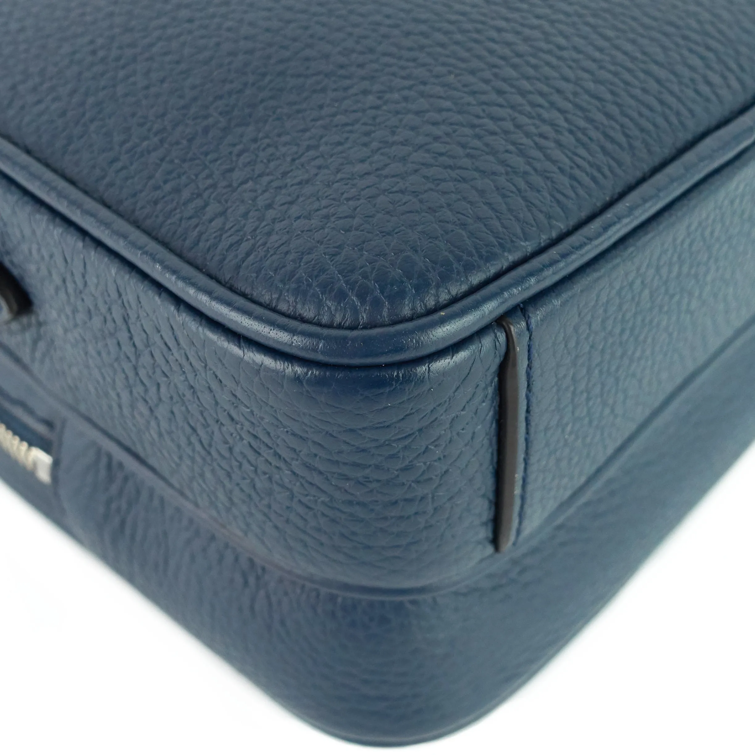Amazone Blue Taurillon Leather Crossbody Bag
