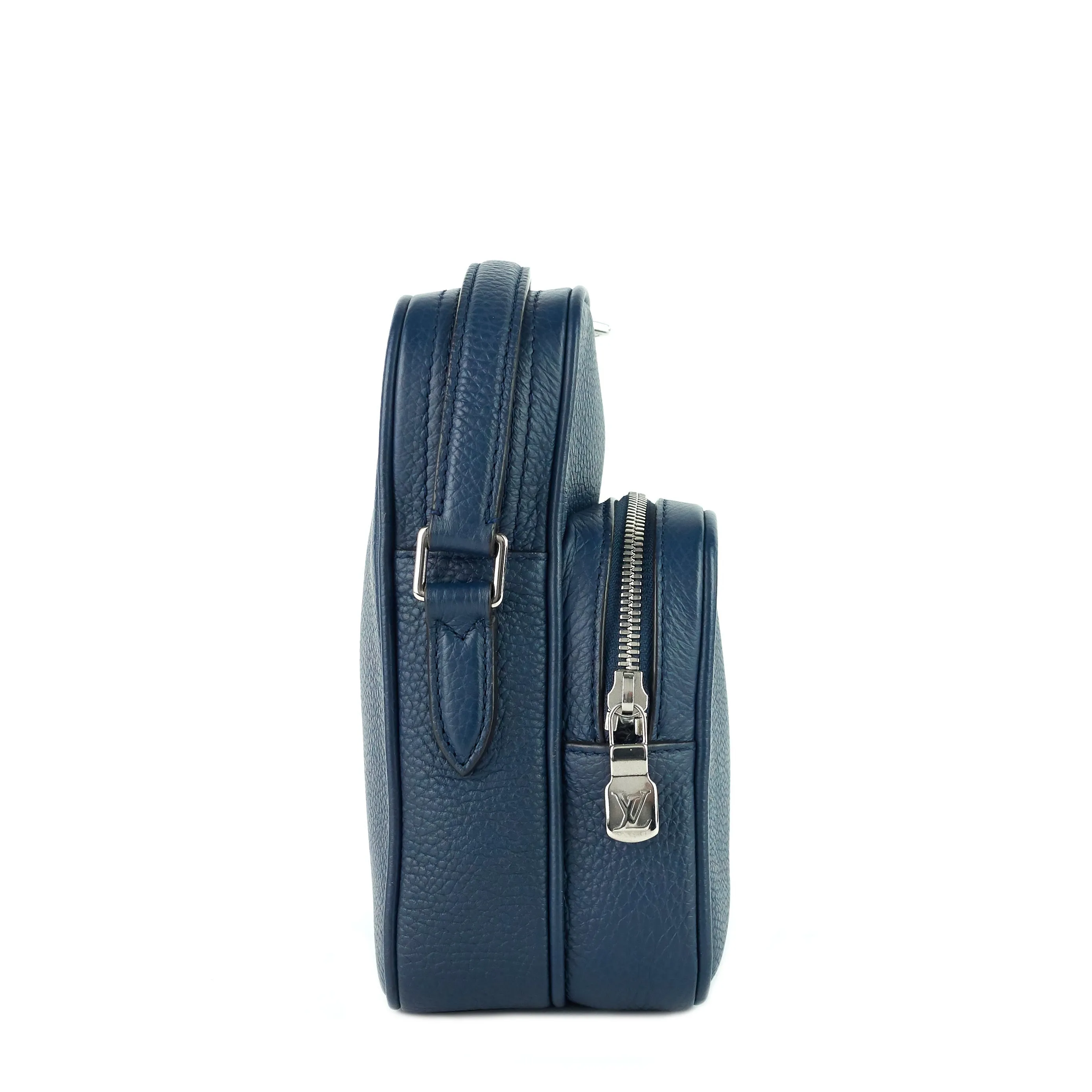 Amazone Blue Taurillon Leather Crossbody Bag