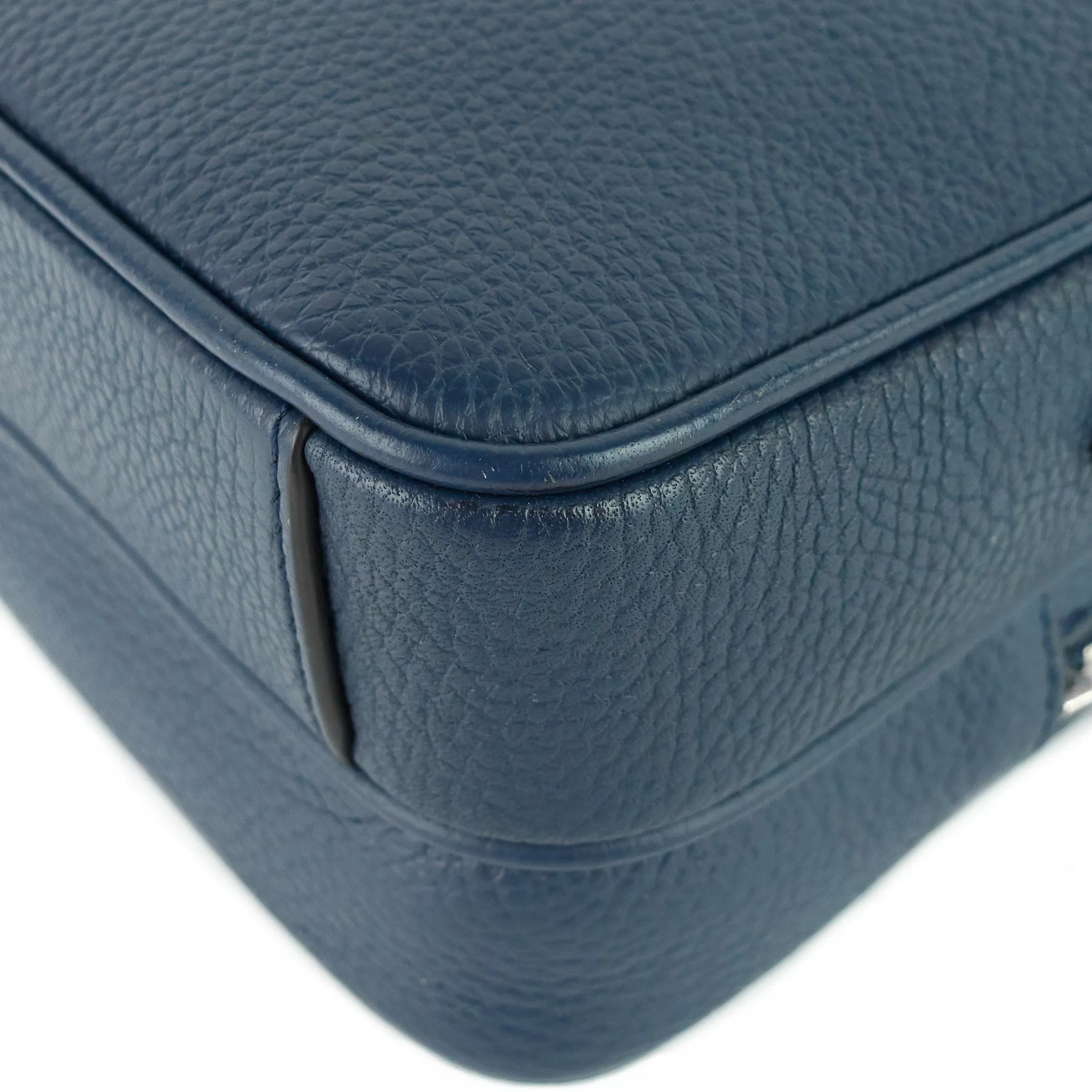 Amazone Blue Taurillon Leather Crossbody Bag