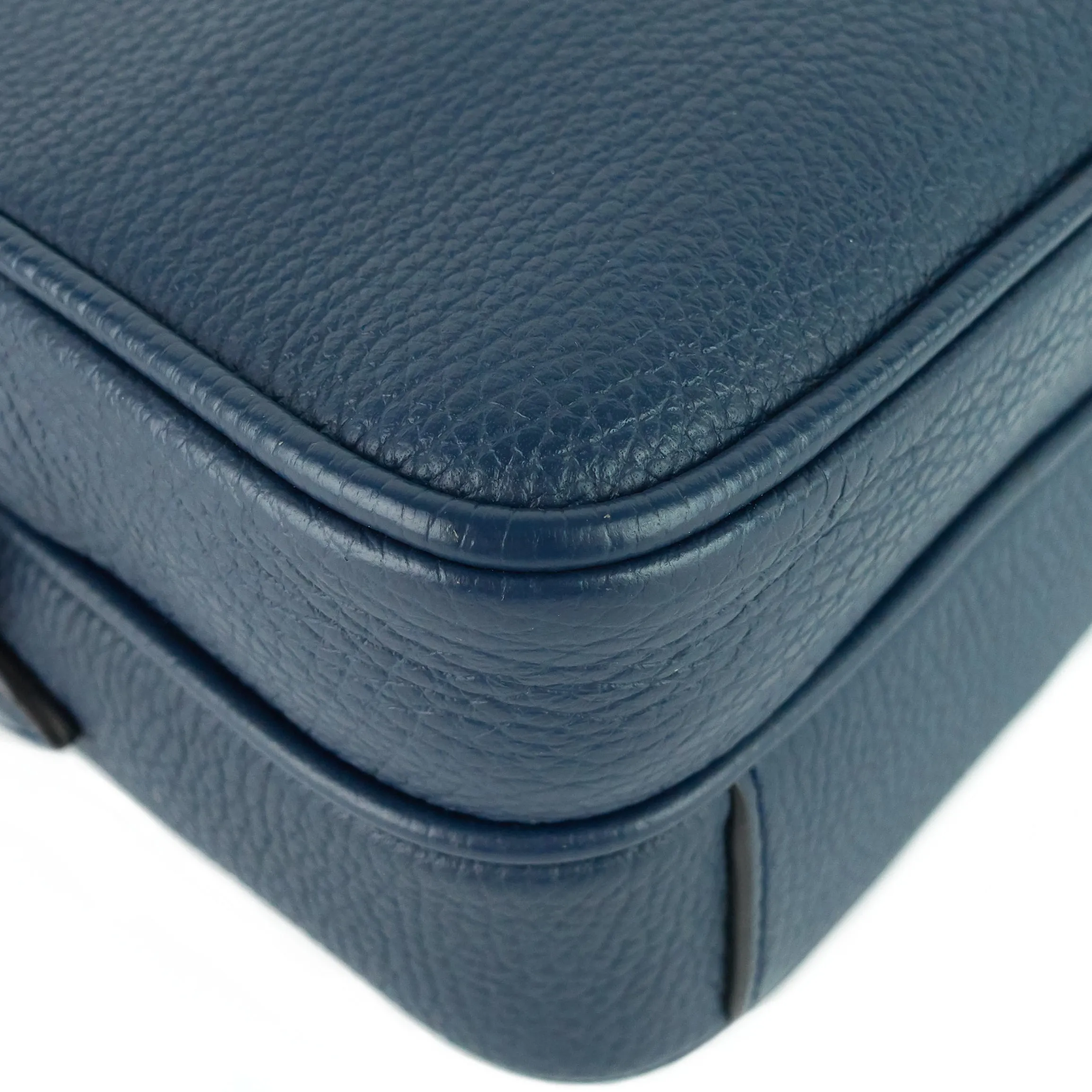 Amazone Blue Taurillon Leather Crossbody Bag
