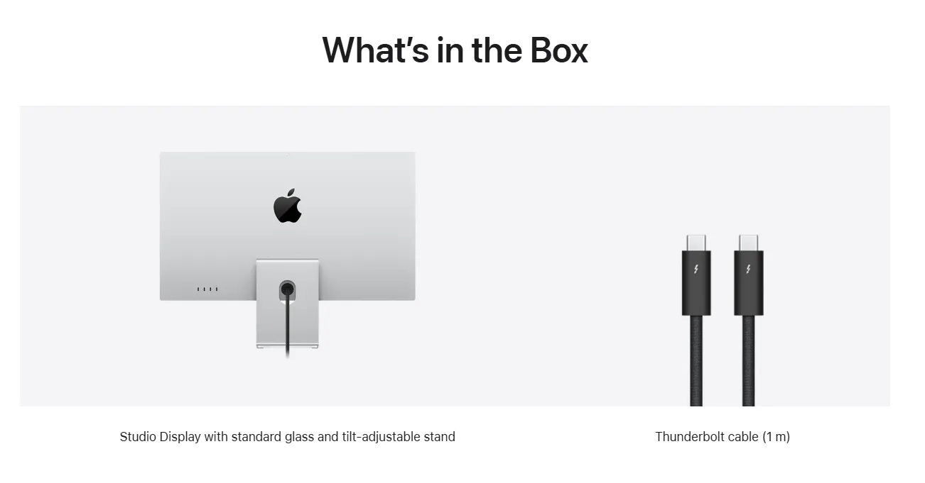 APPLE Studio Display 27-inch 5K Retina display. 12MP Ultra Wide camera with Centre Stage. Studio-quality mics. Six-speaker sound system with Spatial Audio