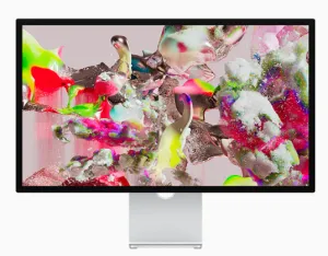 APPLE Studio Display 27-inch 5K Retina display. 12MP Ultra Wide camera with Centre Stage. Studio-quality mics. Six-speaker sound system with Spatial Audio