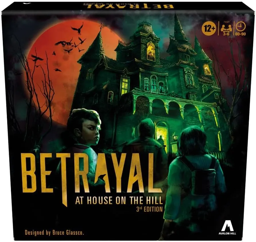 Avalon Hill Hasbro Gaming Betrayal at The House on The Hill 3rd Edition Cooperative Board Game, Ages 12 and Up, 3-6 Players, 50 Chilling Scenarios (F4541), Multicolor