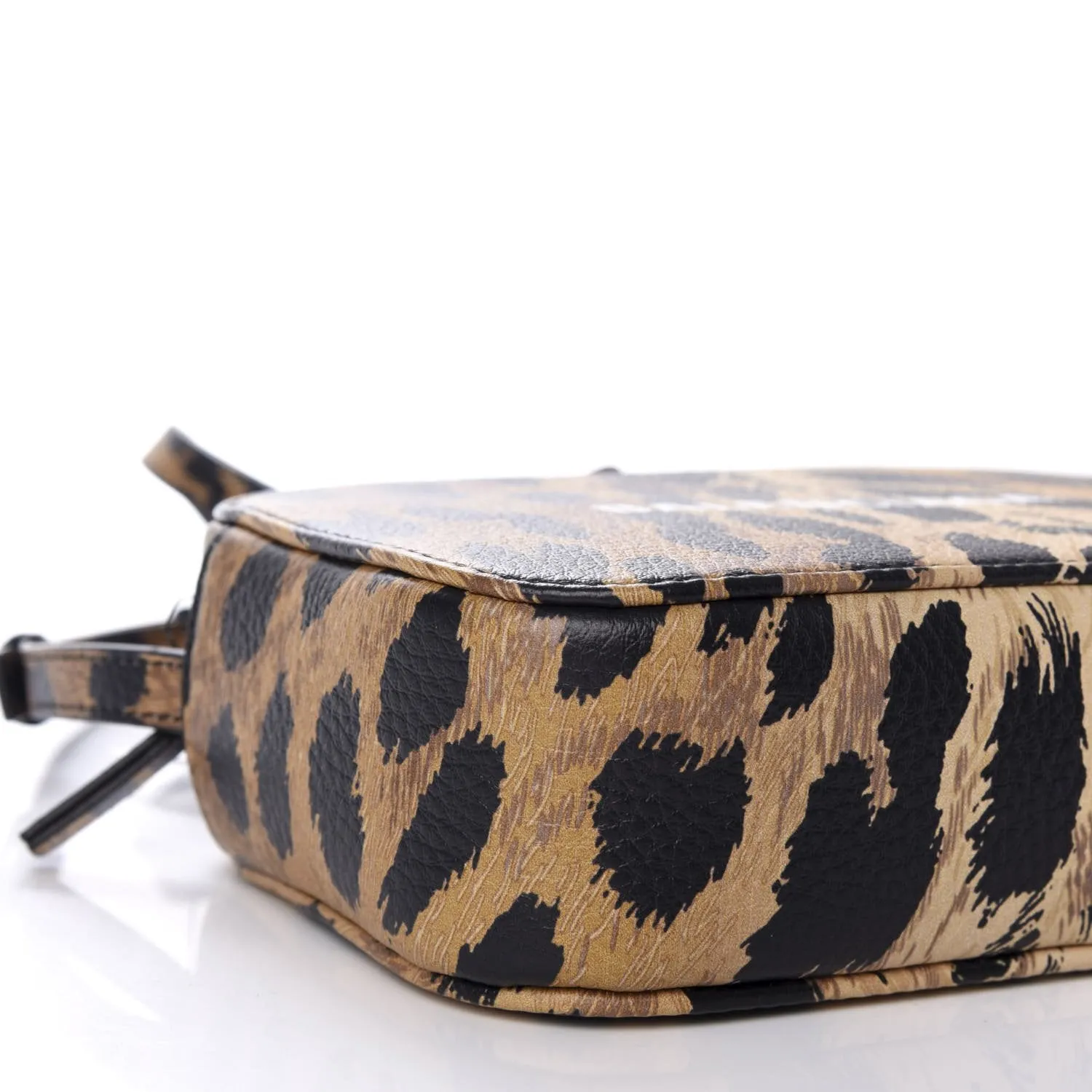 Balenciaga Calfskin Logo Printed Leopard XS Everyday Camera Bag 552372