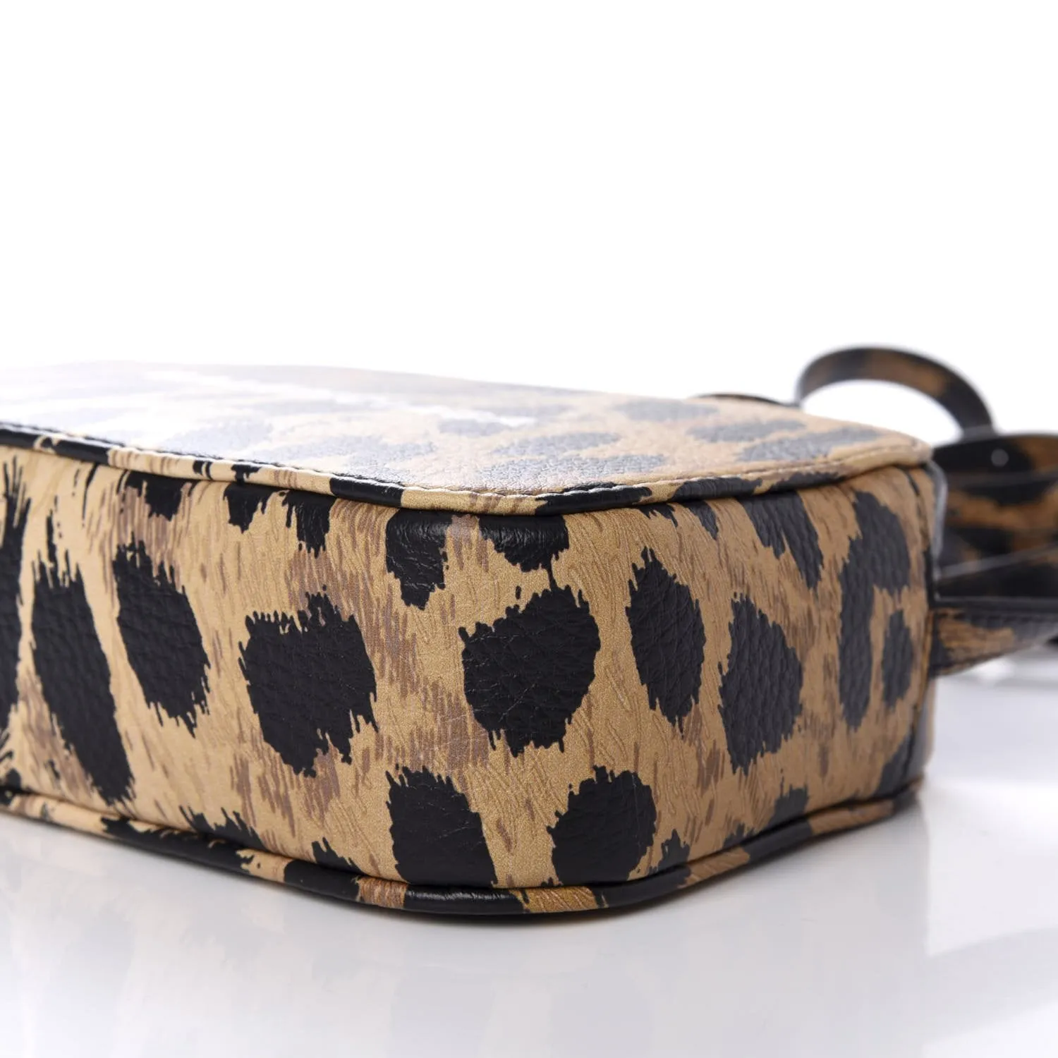 Balenciaga Calfskin Logo Printed Leopard XS Everyday Camera Bag 552372