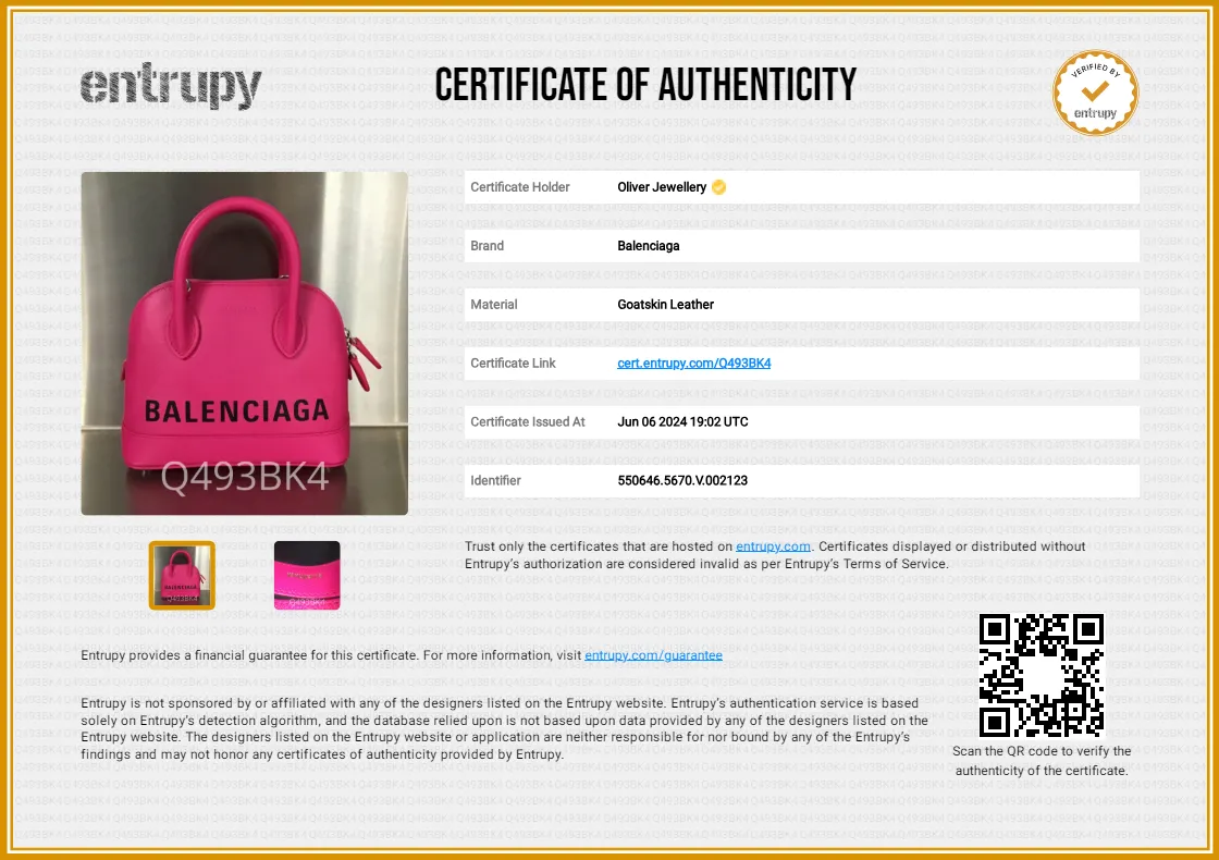 Balenciaga Pink Grained Calfskin Leather XXS Ville Top Handle Bag