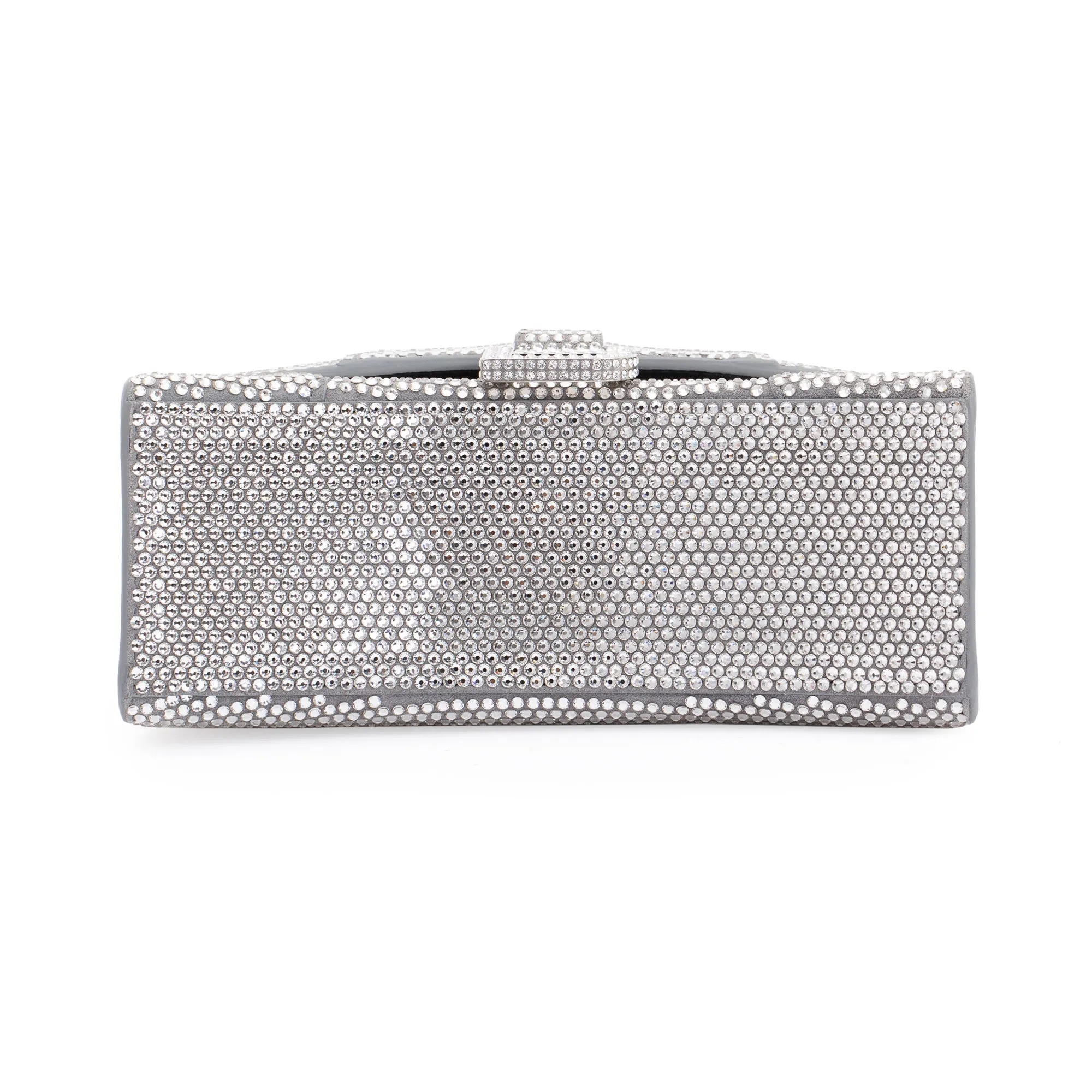 Balenciaga Suede Rhinestone Hourglass XS Top Handle Bag w/ Strap