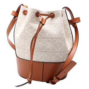 Balloon Bag Medium Anagram Jacquard/Leather Brown