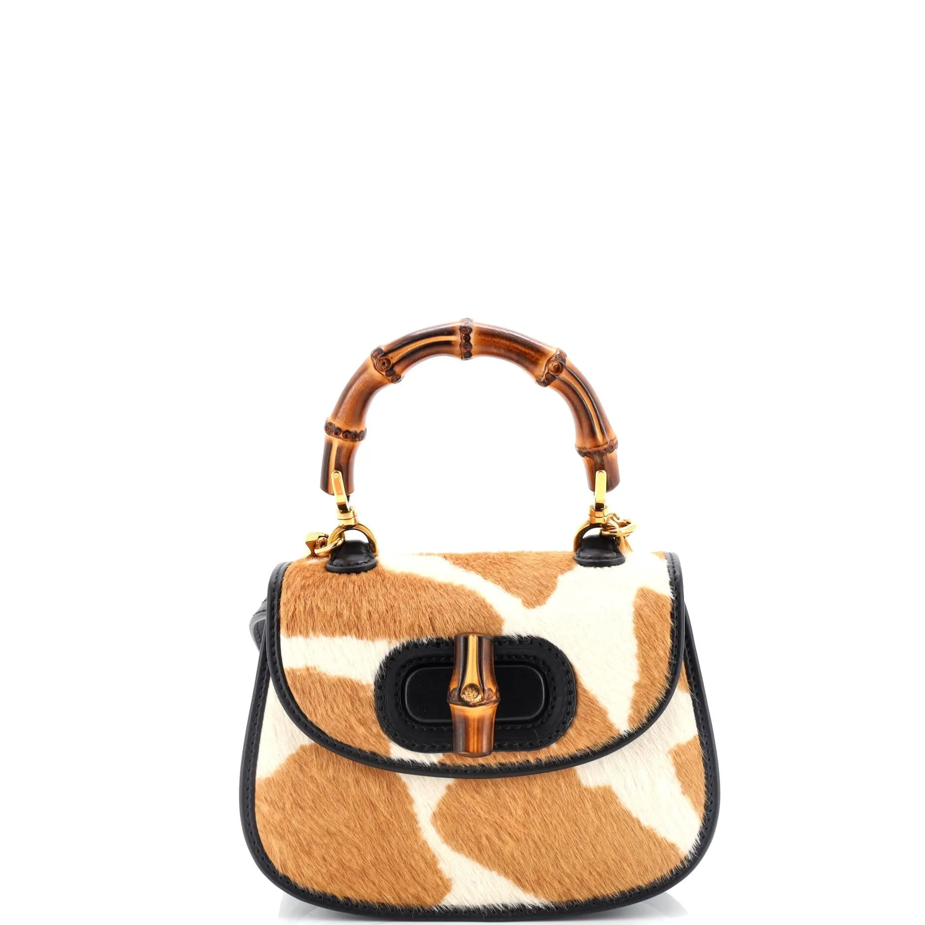 Bamboo 1947 Top Handle Bag Printed Pony Hair Mini
