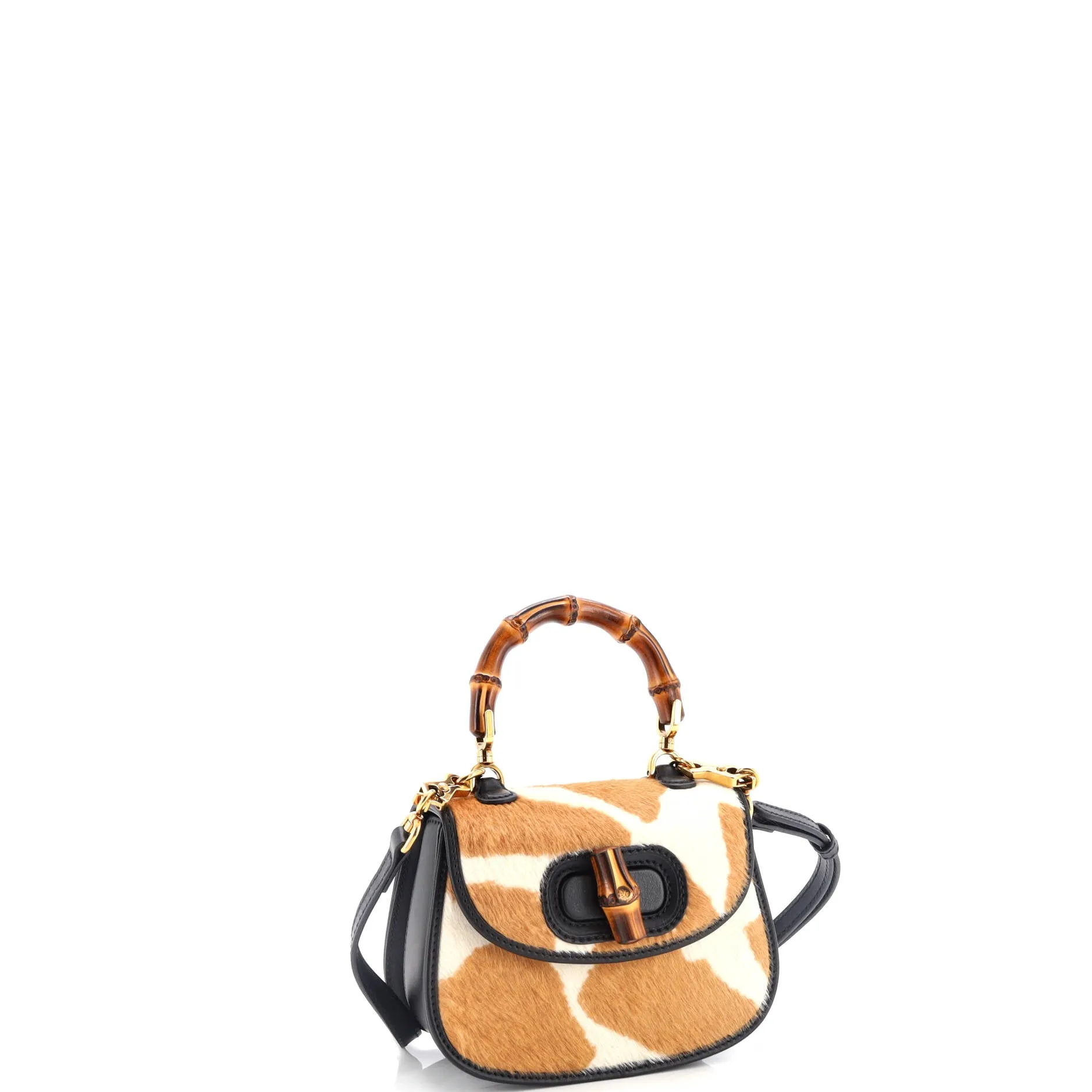 Bamboo 1947 Top Handle Bag Printed Pony Hair Mini