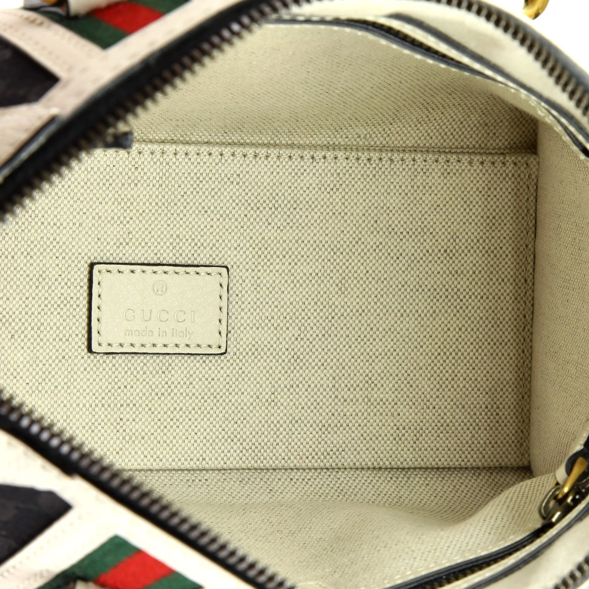 Bauletto Top Handle Bag GG Canvas and Leather Small