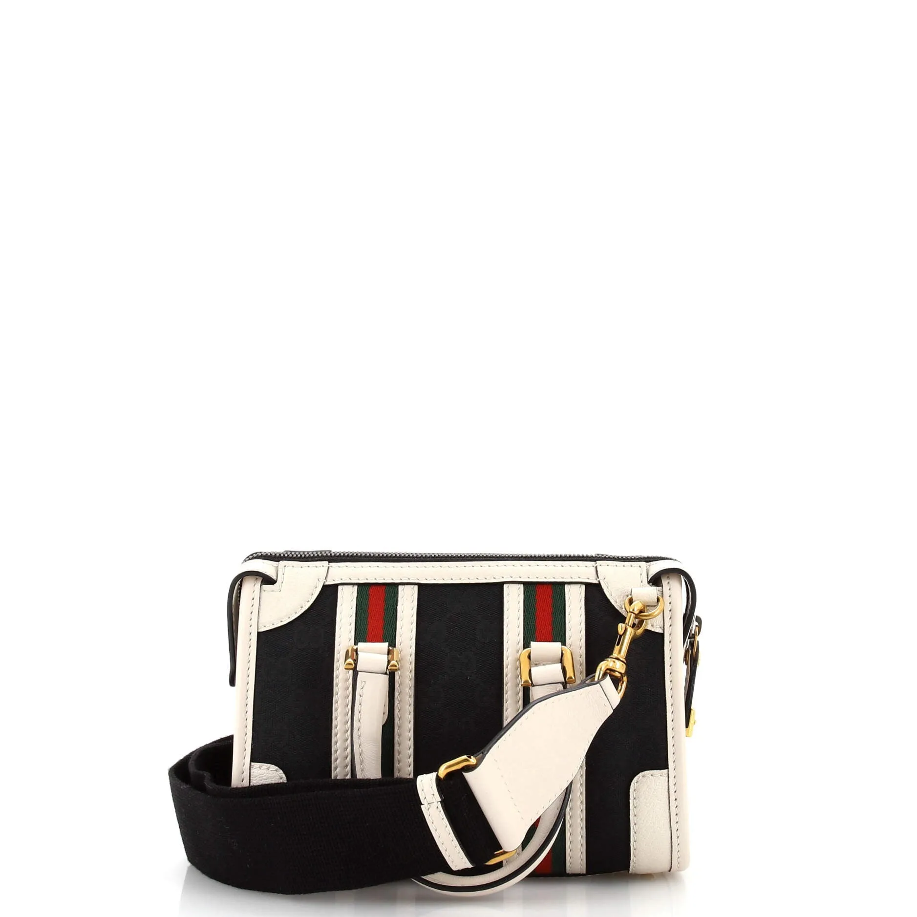 Bauletto Top Handle Bag GG Canvas and Leather Small