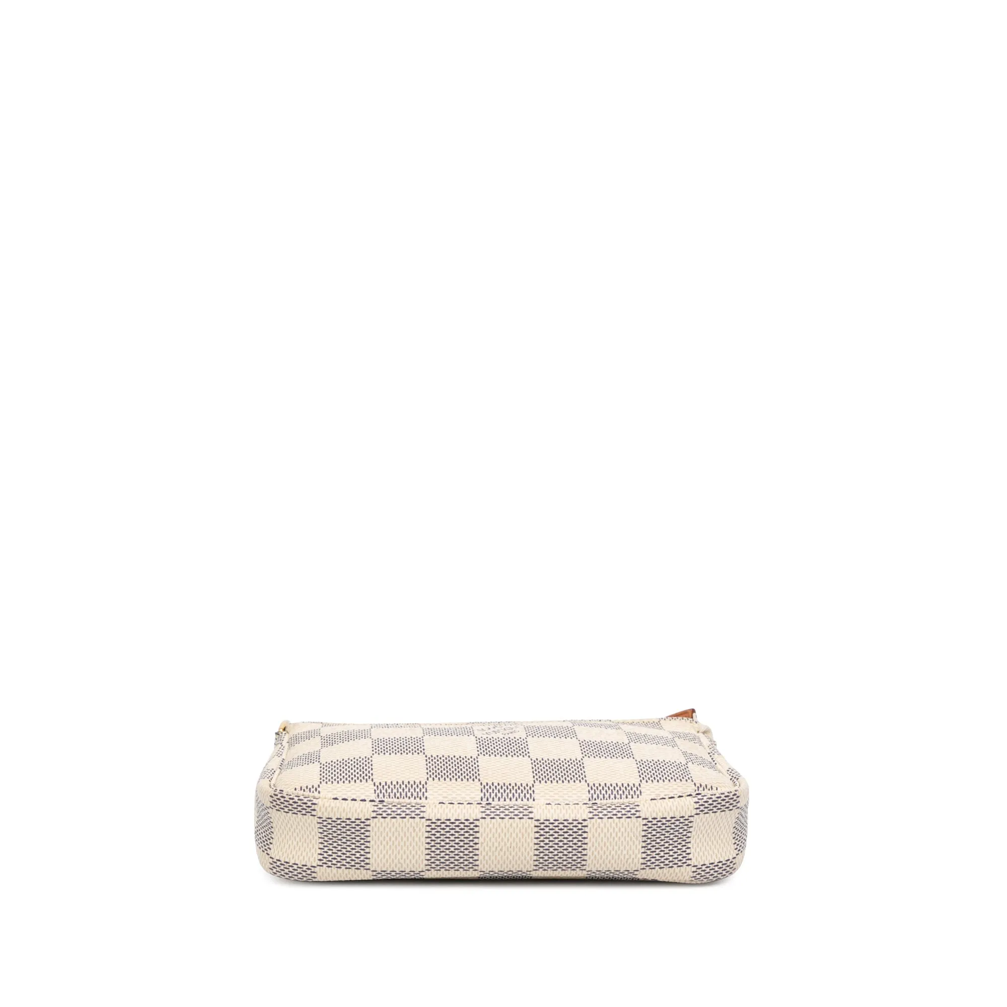 Beige Louis Vuitton Damier Azur Mini Pochette Accessoires Handbag