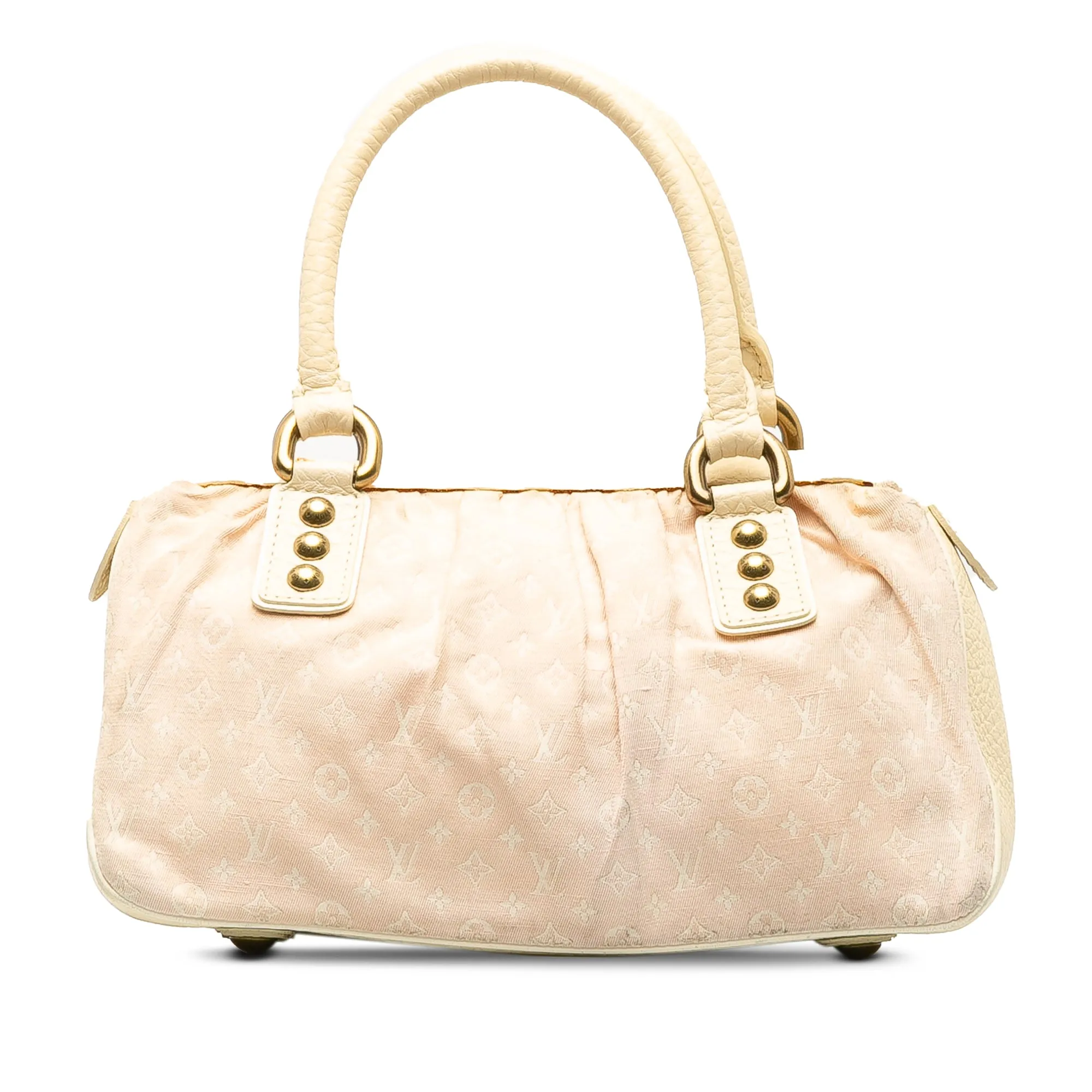 Beige Louis Vuitton Monogram Mini Lin Trapeze PM Handbag