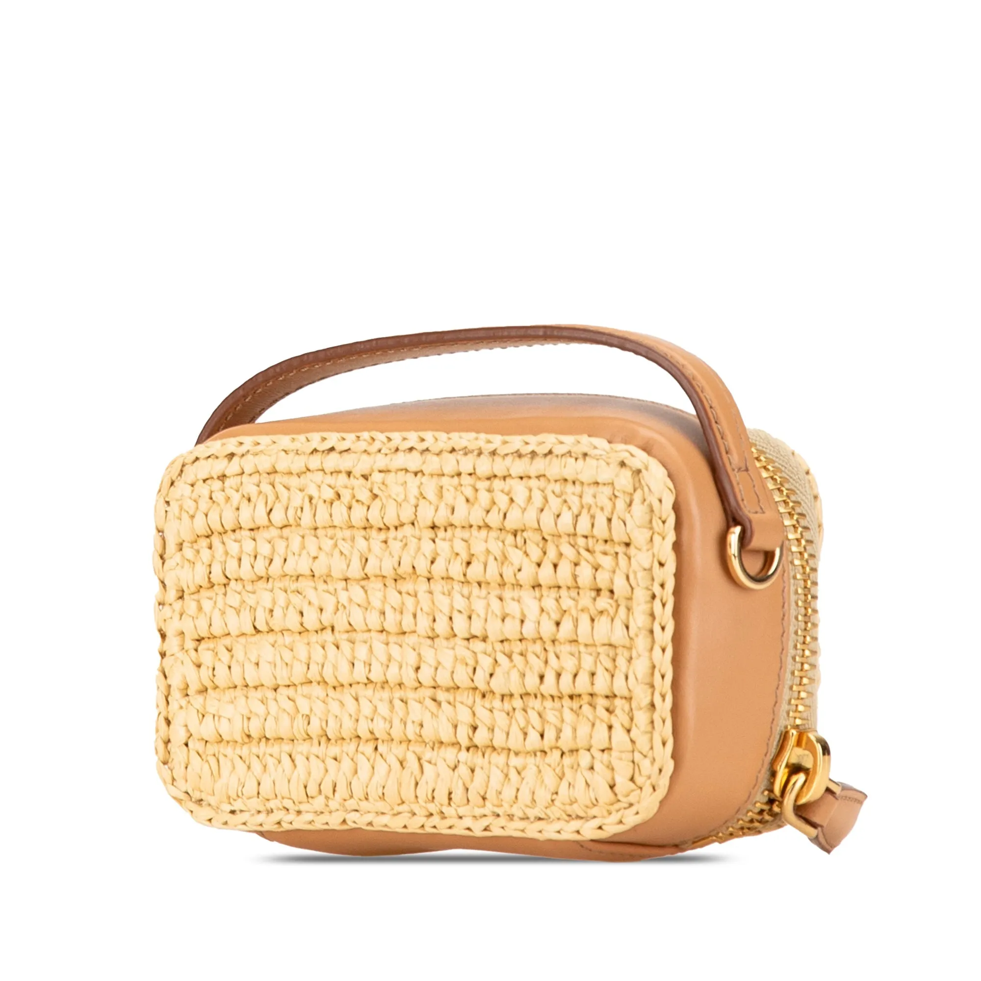 Beige Prada Mini Crochet Satchel