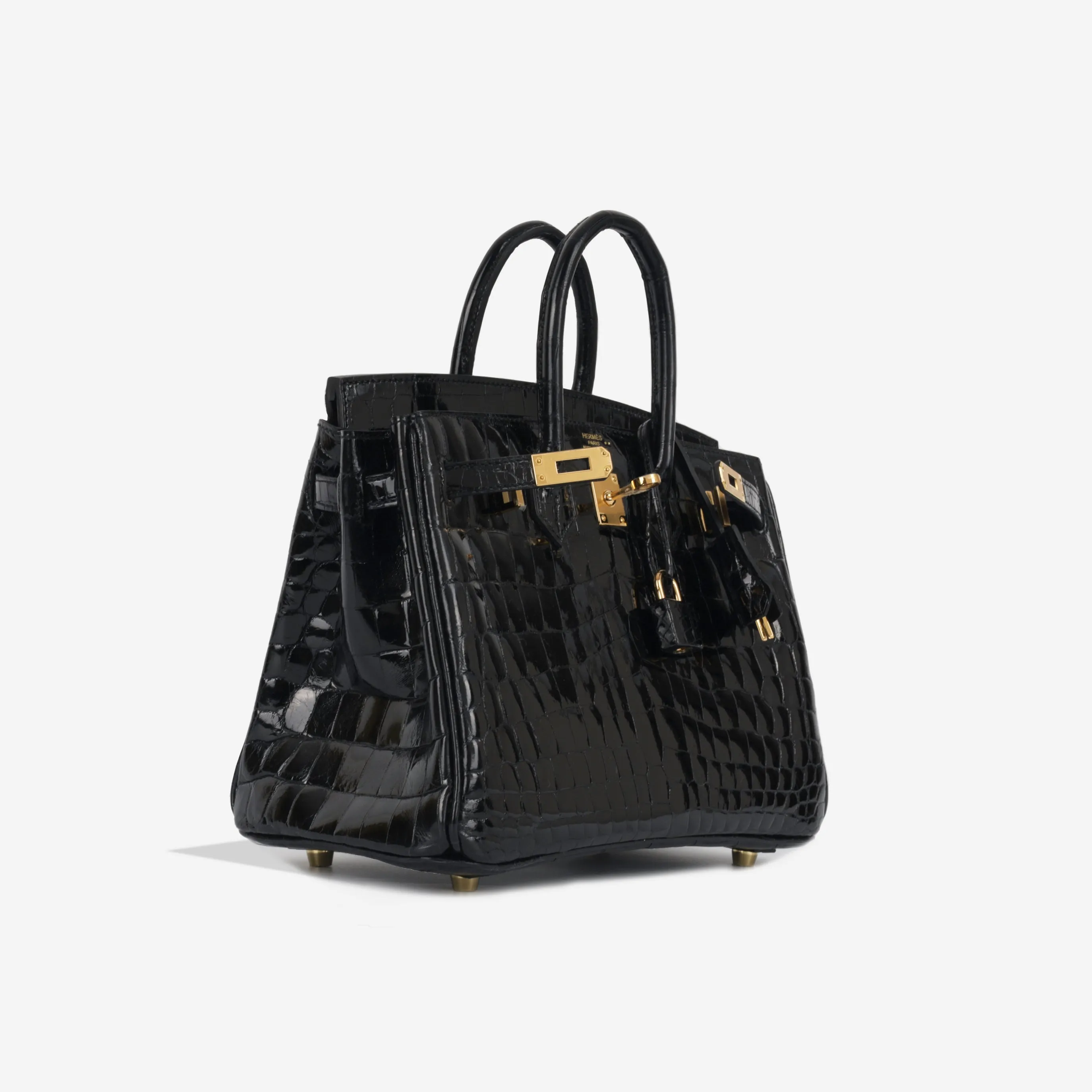 Birkin 25 - Noir Shiny Croc
