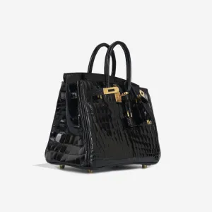 Birkin 25 - Noir Shiny Croc