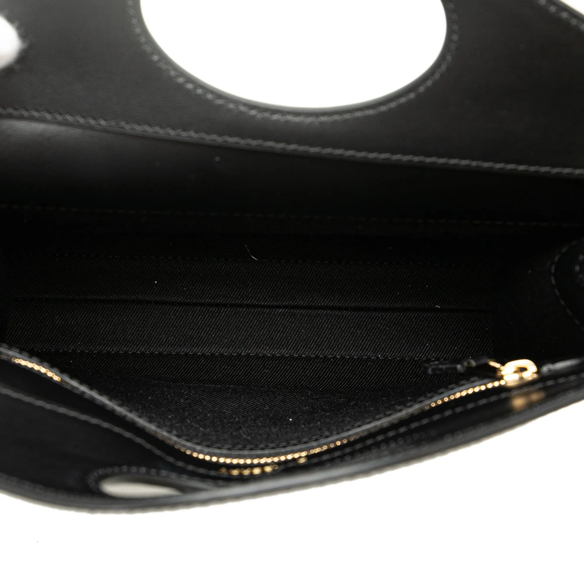 Black Burberry Mini Plaid Canvas Pocket Satchel