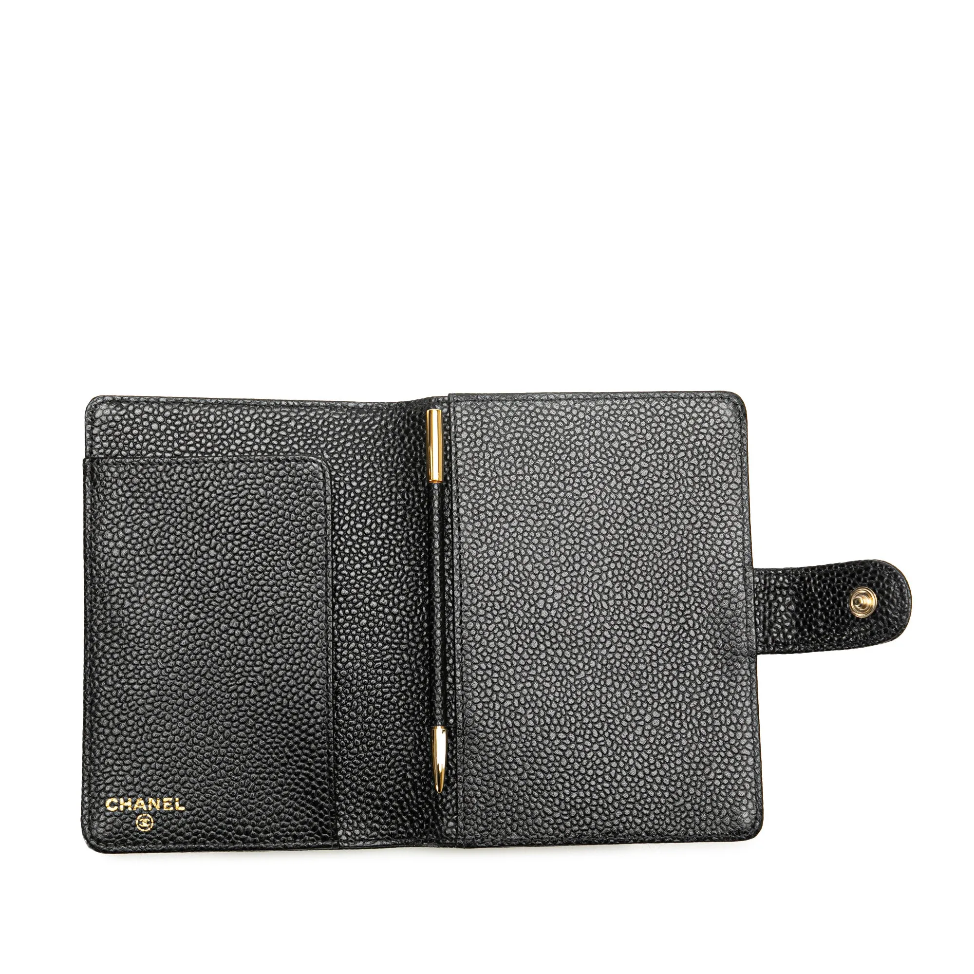 Black Chanel Mini Caviar Agenda Cover