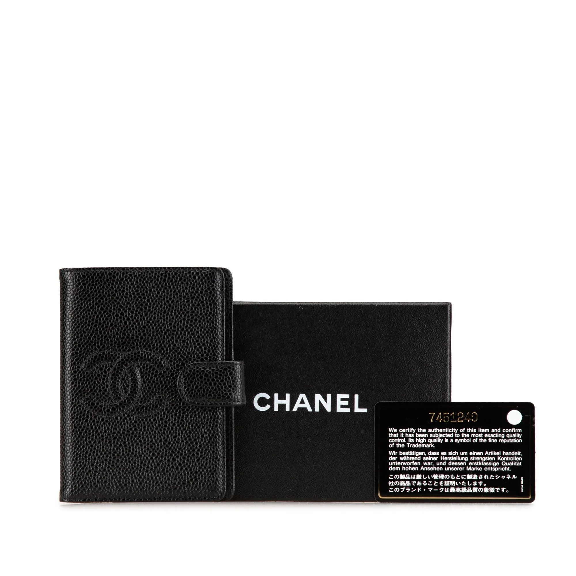 Black Chanel Mini Caviar Agenda Cover