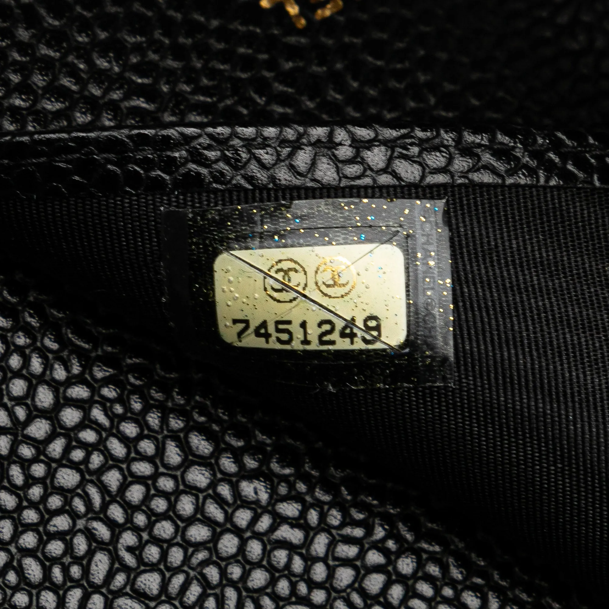 Black Chanel Mini Caviar Agenda Cover