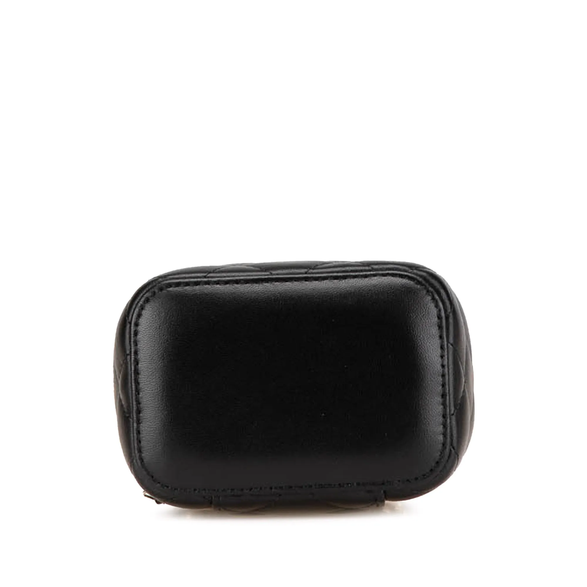 Black Chanel Mini Lambskin Vanity Case with Chain Crossbody Bag