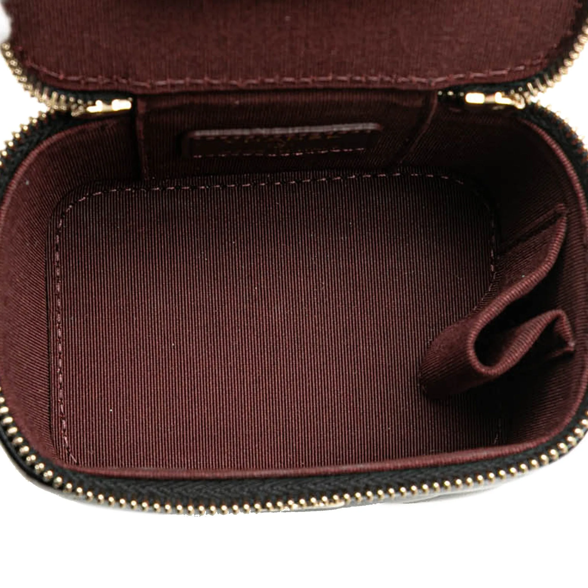 Black Chanel Mini Lambskin Vanity Case with Chain Crossbody Bag