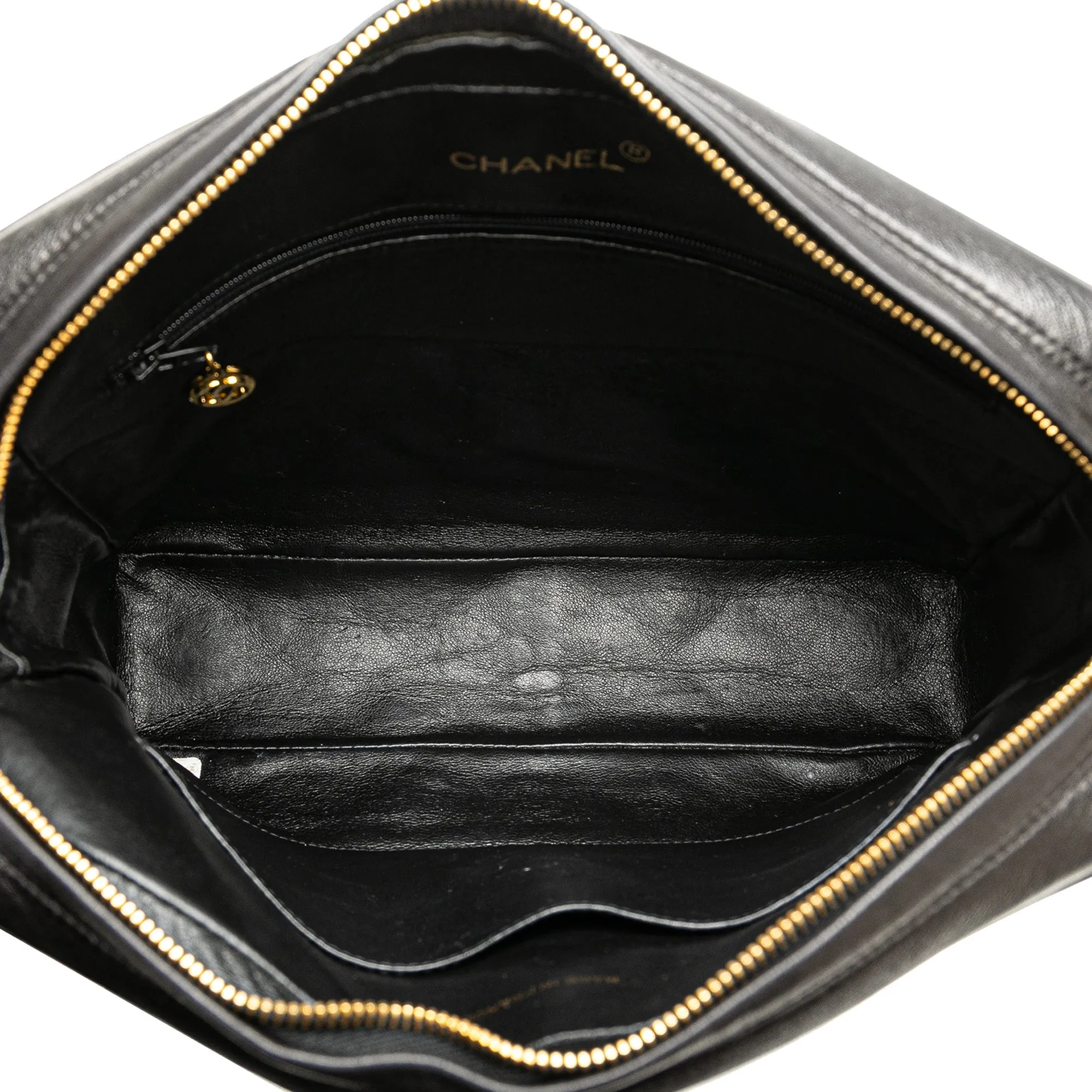 Black Chanel Quilted Lambskin Tassel Camera Bag