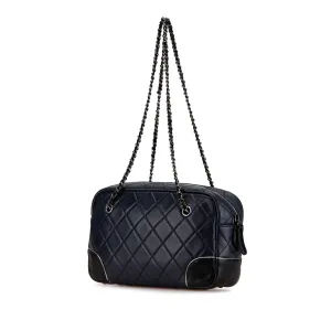 Blue Chanel CC Quilted Lambskin Camera Bag