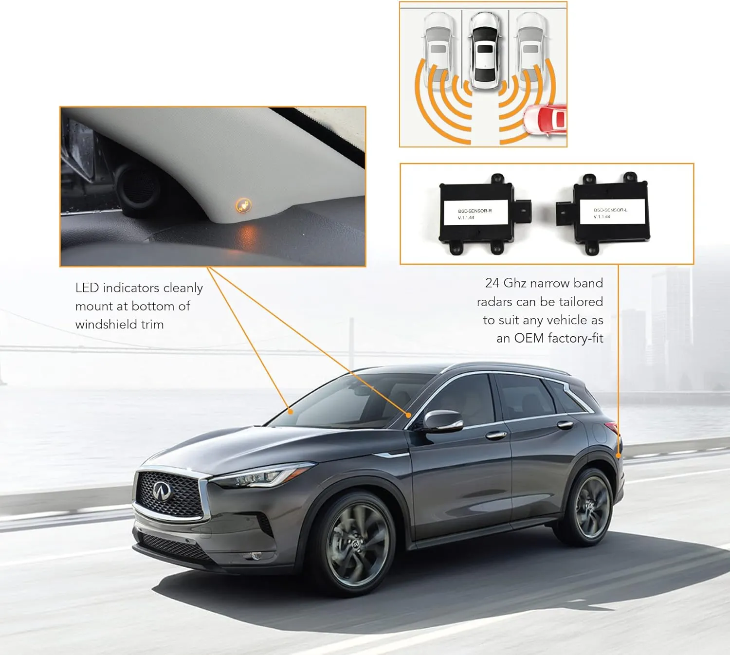 Brandmotion RDBS-1500 Radar Blind Spot System for 2007 & Newer Vehicles