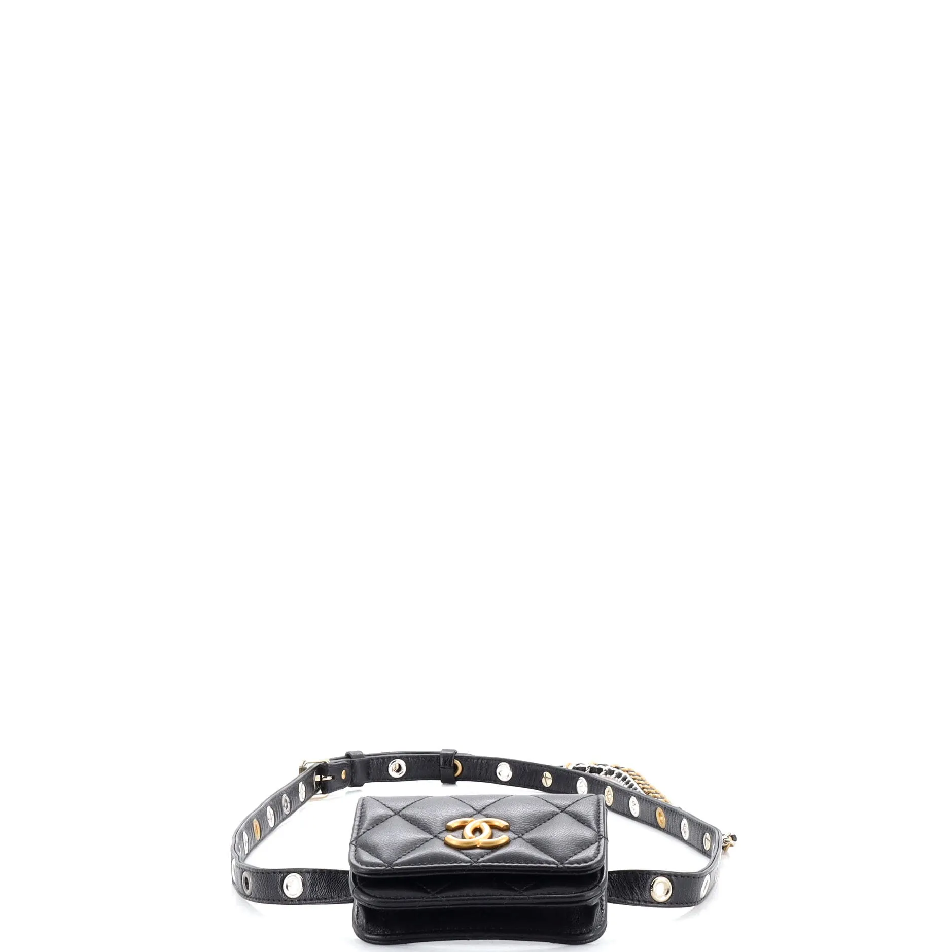Chanel Cc Flap Double Chain Belt Bag