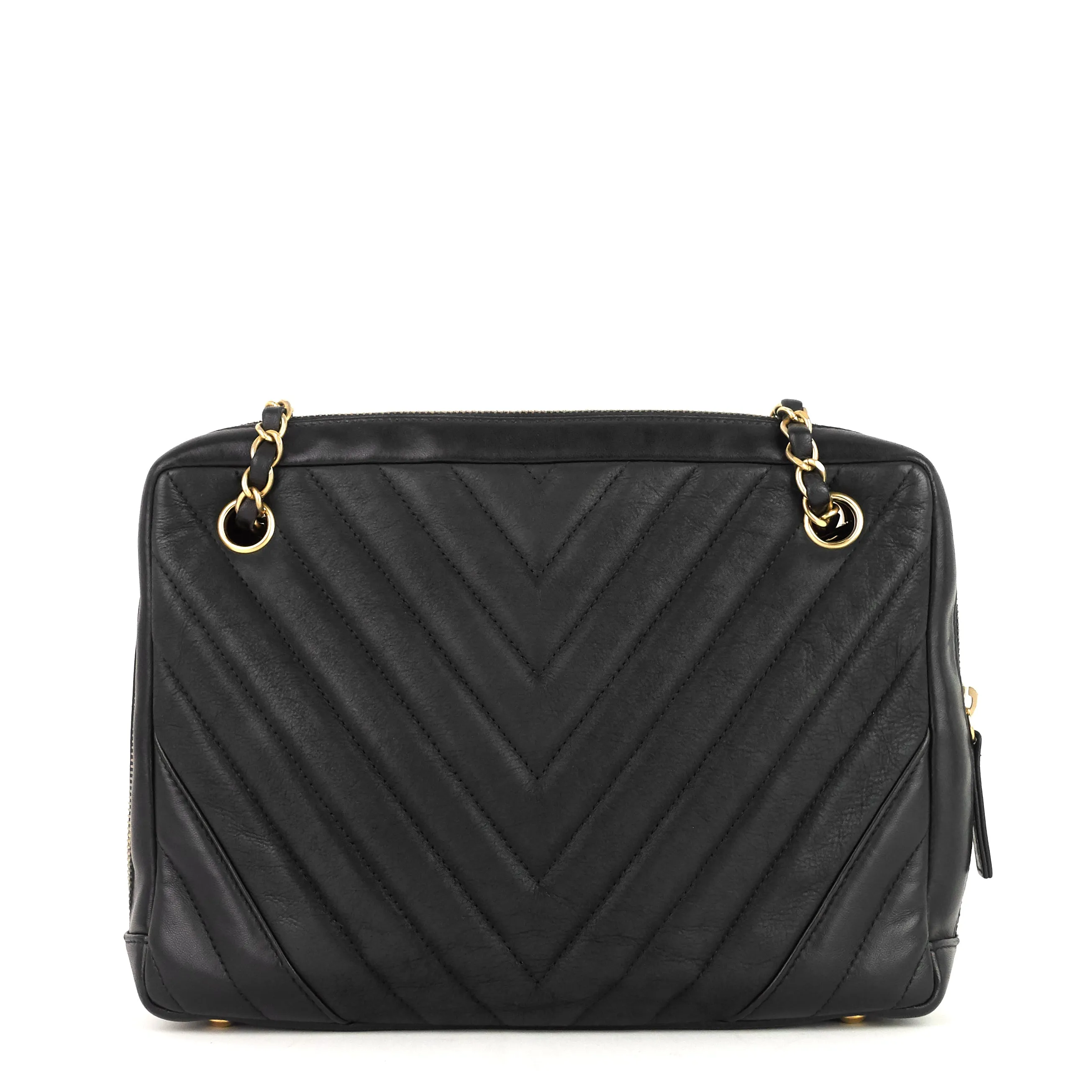 Chevron Quilted Lambskin Camera Bag