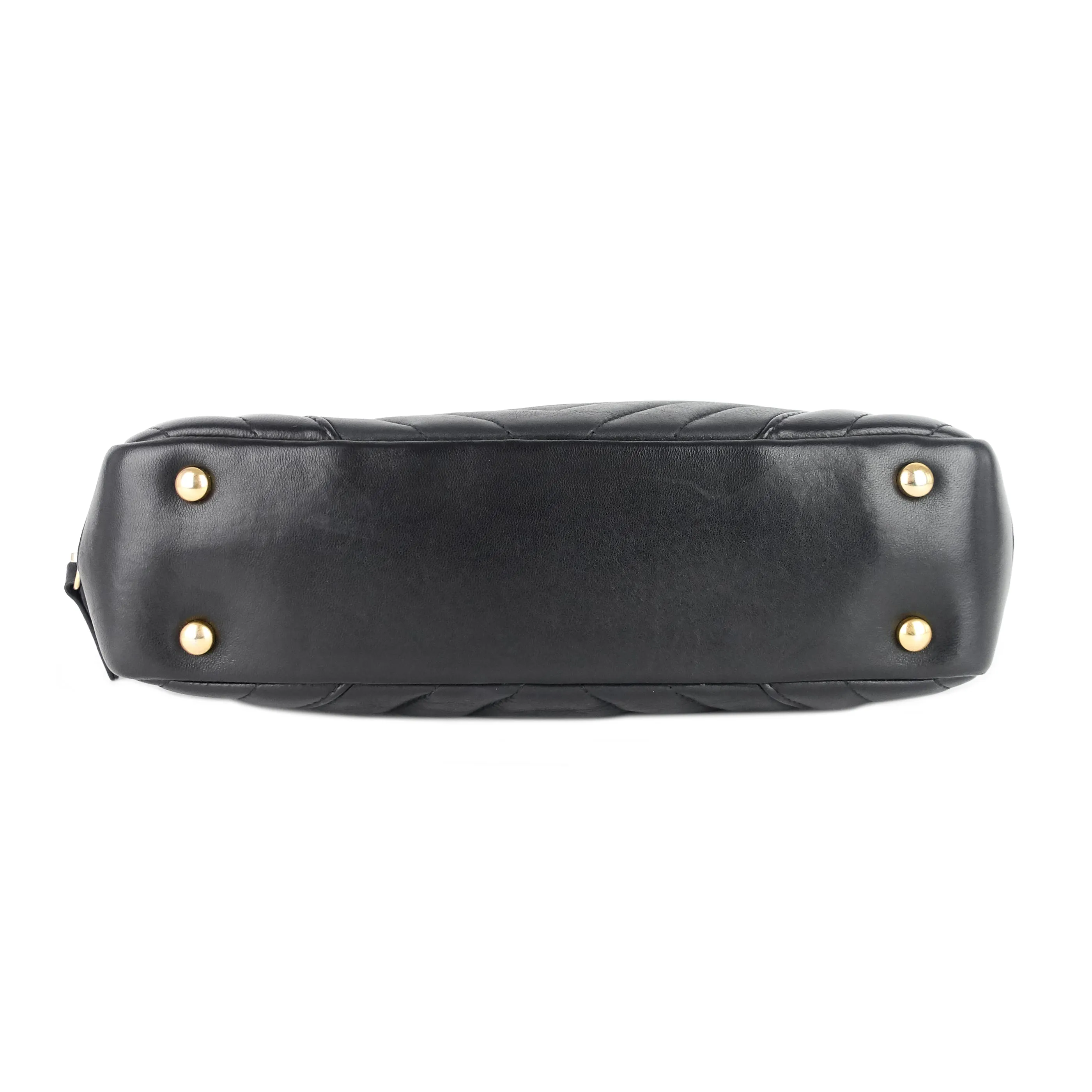 Chevron Quilted Lambskin Leather Camera Bag