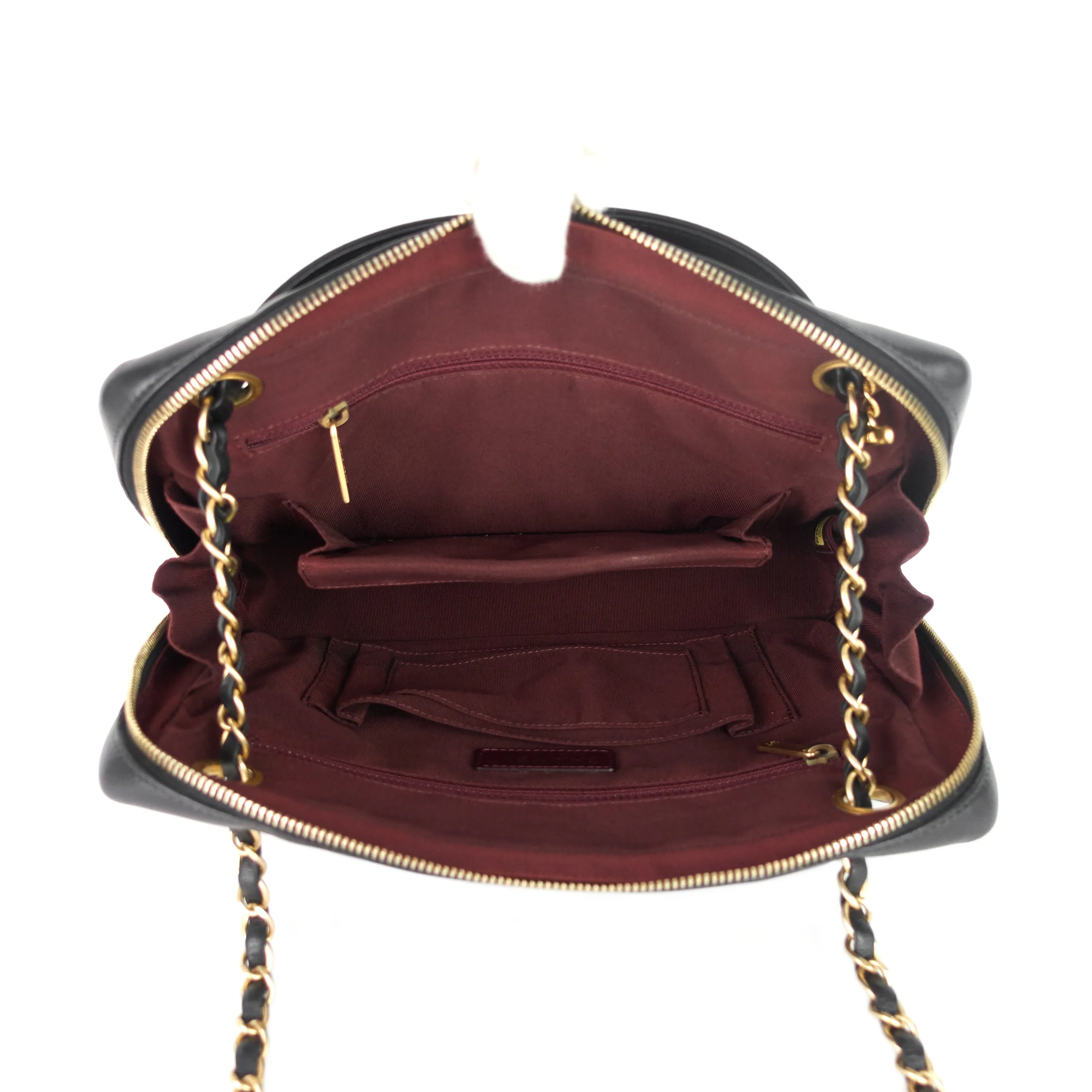 Chevron Quilted Lambskin Leather Camera Bag