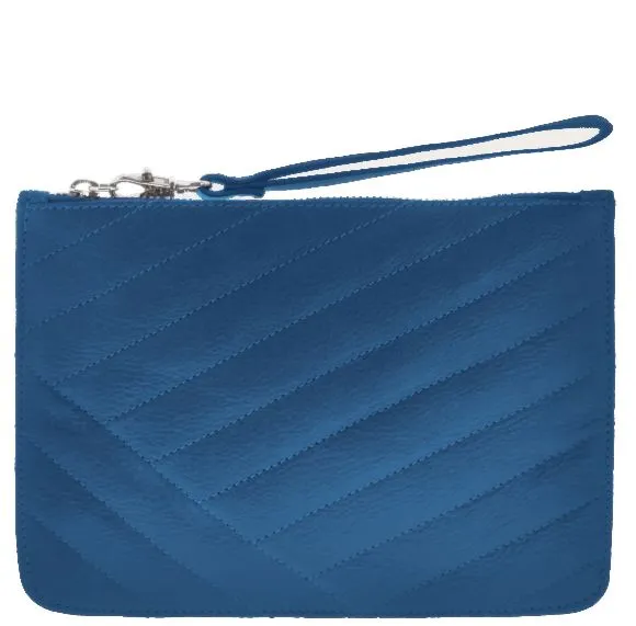GABEE QUILTED LEATHER MILLER WRISTLET CLUTCH