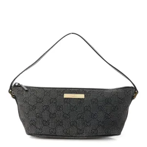 Gucci Denim Boat Pochette Black