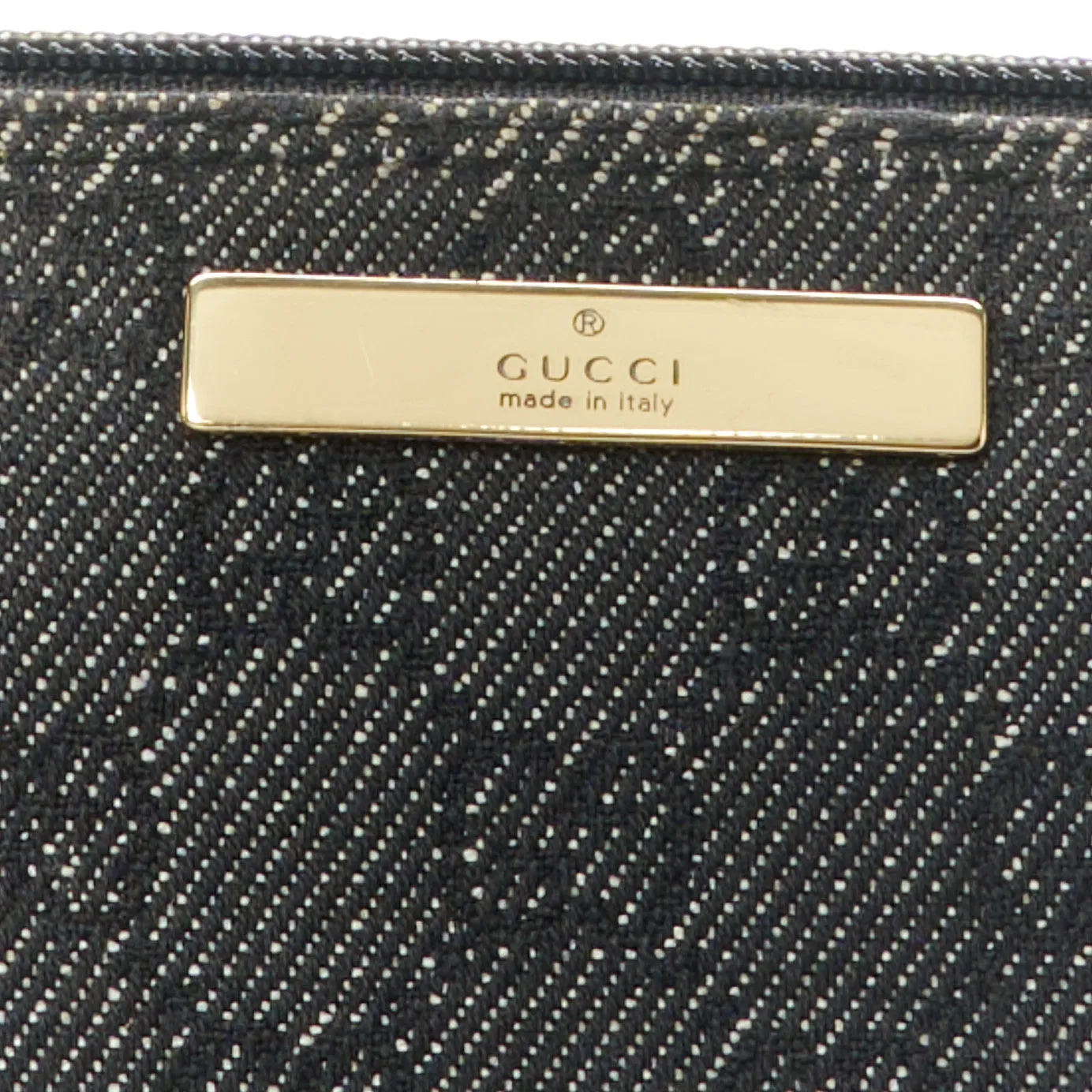 Gucci Denim Boat Pochette Black